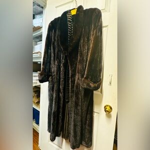 Vintage full length black mink coat size M
